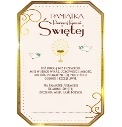 Album na Zdjęcia na Komunię - Pamiątka Pierwszej Komunii Świętej Prezent dla Chłopca Dziewczynki