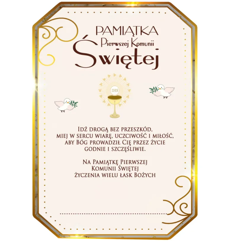 Album na Zdjęcia na Komunię - Pamiątka Pierwszej Komunii Świętej Prezent dla Chłopca Dziewczynki
