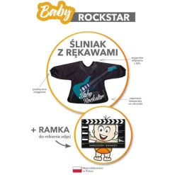 Baby Rockstar - Śliniak z rękawami
