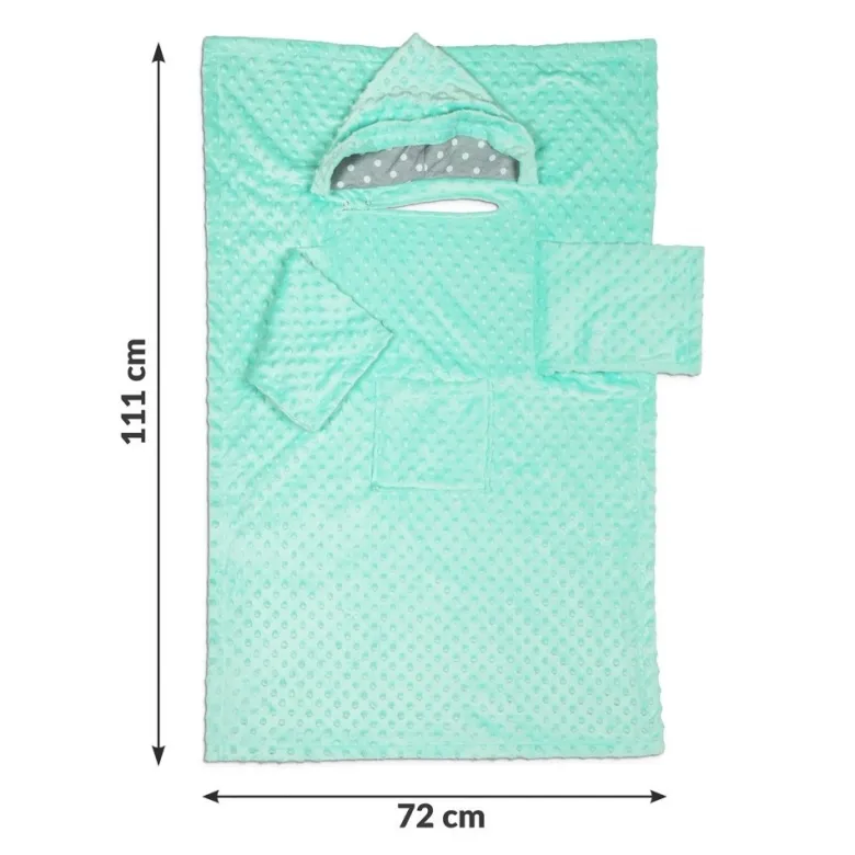Baby Wrapi - Kocyk z rękawami - Błękitny