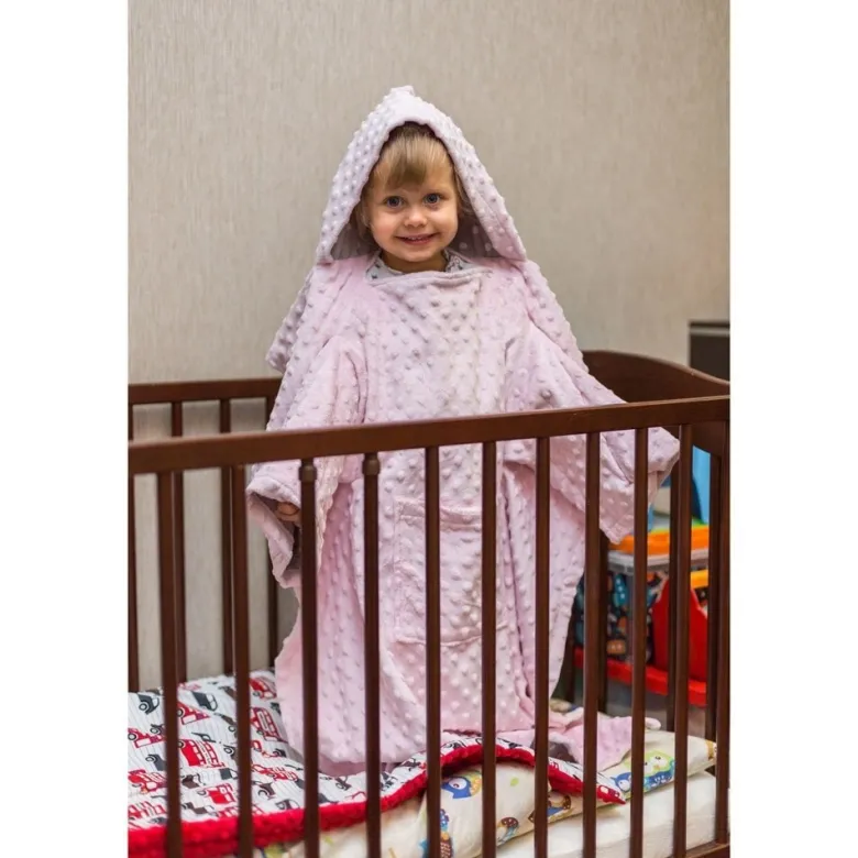 Baby Wrapi - Kocyk z rękawami - Różowy