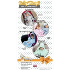 Baby Wrapi - Kocyk z rękawami - Różowy