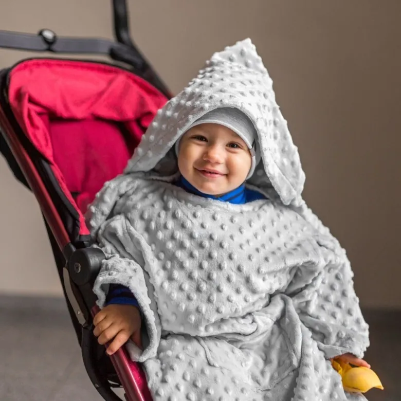Baby Wrapi - Kocyk z rękawami - Szary