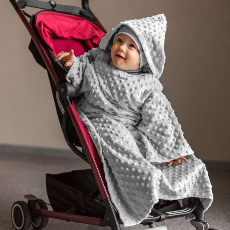 Baby Wrapi - Kocyk z rękawami - Szary