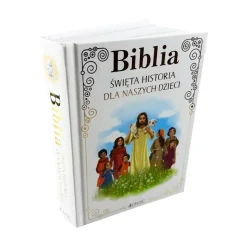 Biblia na Komunię w Pudełku z Grawerem - Pamiątka Pierwszej Komunii Świętej dla Chłopca Dziewczynki Prezent na Komunię