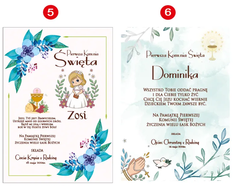 Biblia z Życzeniami w Ozdobnym Kartoniku Prezent na Komunię - Pamiątka Pierwszej Komunii Świętej