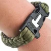 Bransoletka paracord 3w1 ARMY GREEN survival