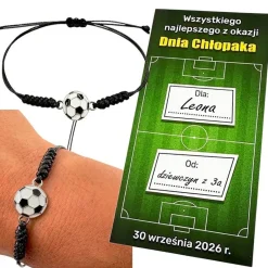 Bransoletka Piłka + Życzenia - Prezent na Dzień Chłopaka Szkoła Przedszkole