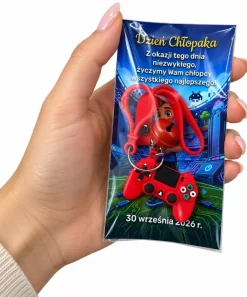 Brelok Gracza z Dzwonkiem + Życzenia - Prezent na Dzień Chłopaka do Szkoły Przedszkola Klasy dla Chłopca