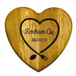 Dębowa Deska do Krojenia Serce - prezent dla żony dziewczyny niej na Walentynki