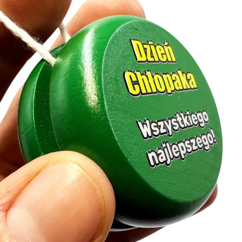 Drewniane JOJO z nadrukiem - prezent na Dzień Chłopaka Szkoła Przedszkole