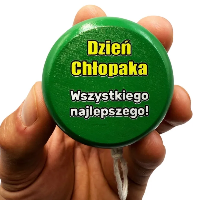 Drewniane JOJO z nadrukiem - prezent na Dzień Chłopaka Szkoła Przedszkole