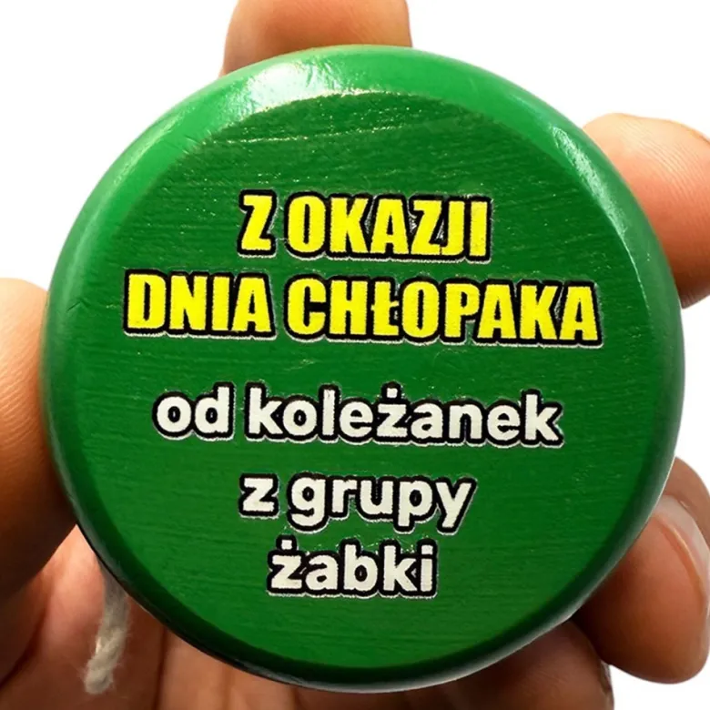 Drewniane JOJO z własnym podpisem - prezent na Dzień Chłopaka Szkoła Przedszkole