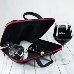 Etui na wino z kieliszkami diVinto Who cares Diamond