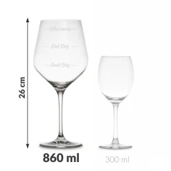 Etui na wino z kieliszkami diVinto Who cares Diamond