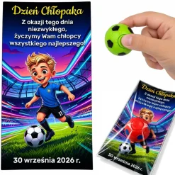 Fidget Spinner Piłka + Życzenia - prezent na Dzień Chłopaka szkoła przedszkole