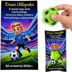 Fidget Spinner Piłka + Życzenia - prezent na Dzień Chłopaka szkoła przedszkole