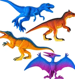 Figurki Dinozaurów 4 szt. + Życzenia - Prezent na Dzień Chłopaka do Przedszkola Szkoły