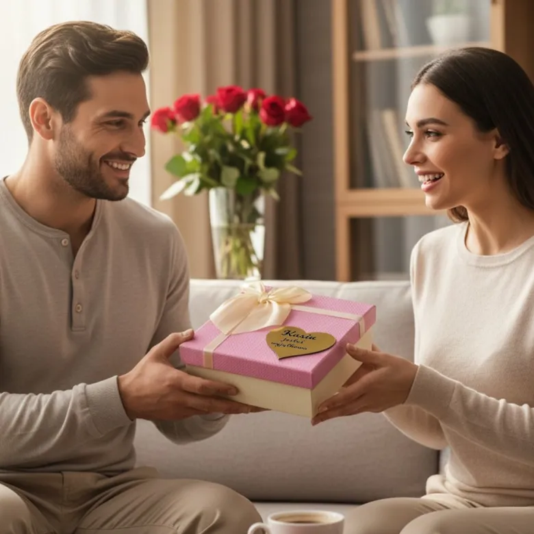 Flower Box Mydlane Róże z Grawerem - Prezent na Walentynki dla Żony Niej Dziewczyny