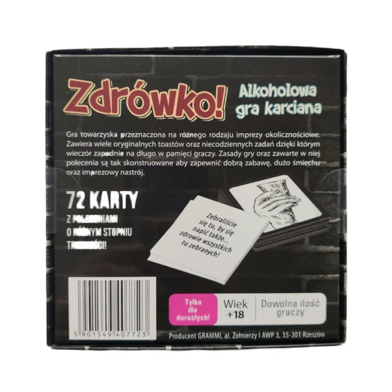 Gra imprezowa karciana - ZDRÓWKO