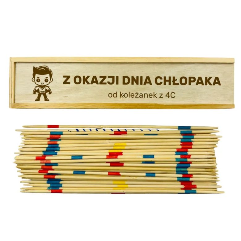 Gra Mikado Bierki z własnym podpisem- prezent na Dzień Chłopaka Przedszkole Szkoła