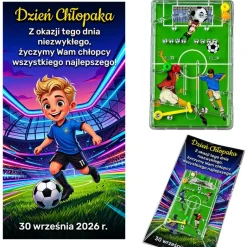 Gra Piłka Nożna + Życzenia - prezent na Dzień Chłopaka Szkoła Przedszkole Szkółka Piłkarska