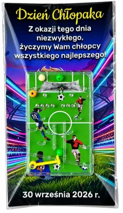 Gra Piłka Nożna + Życzenia - prezent na Dzień Chłopaka Szkoła Przedszkole Szkółka Piłkarska