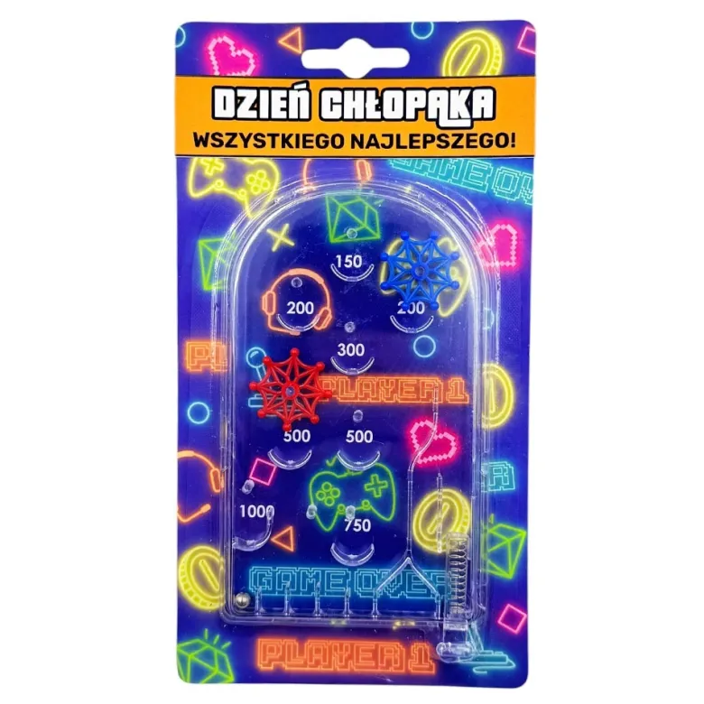 Gra Zręcznościowa Pinball - Prezent na Dzień Chłopaka dla Fana Gier szkoła przedszkole