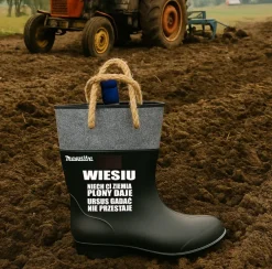 Gumofilc na Flaszkę Maszlitra dla Rolnika - Śmieszny Prezent dla Męża Niego Chłopaka na Walentynki Święta Kalosz Gumiak