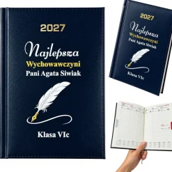 Kalendarz dla Wychowawcy Nauczyciela Granatowy - Prezent Upominek na Dzień Nauczyciela