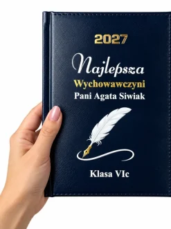 Kalendarz dla Wychowawcy Nauczyciela Granatowy - Prezent Upominek na Dzień Nauczyciela