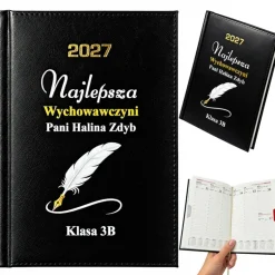 Kalendarz dla Wychowawcy Nauczyciela Czarny - Prezent Upominek na Dzień Nauczyciela