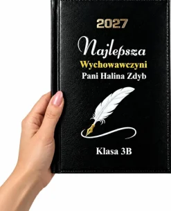 Kalendarz dla Wychowawcy Nauczyciela Czarny - Prezent Upominek na Dzień Nauczyciela