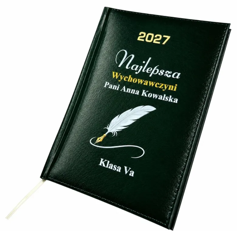 Kalendarz dla Wychowawcy Nauczyciela Zielony - Prezent Upominek na Dzień Nauczyciela