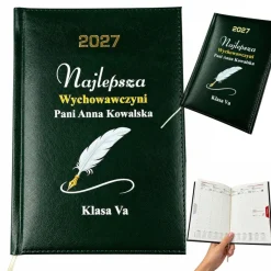 Kalendarz dla Wychowawcy Nauczyciela Zielony - Prezent Upominek na Dzień Nauczyciela