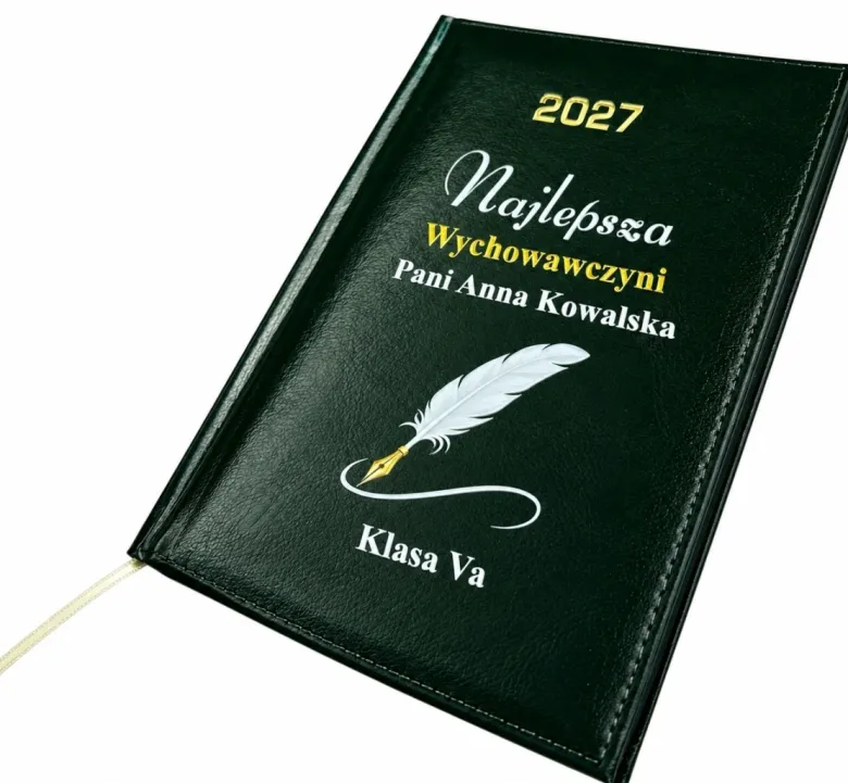 Kalendarz dla Wychowawcy Nauczyciela Zielony - Prezent Upominek na Dzień Nauczyciela