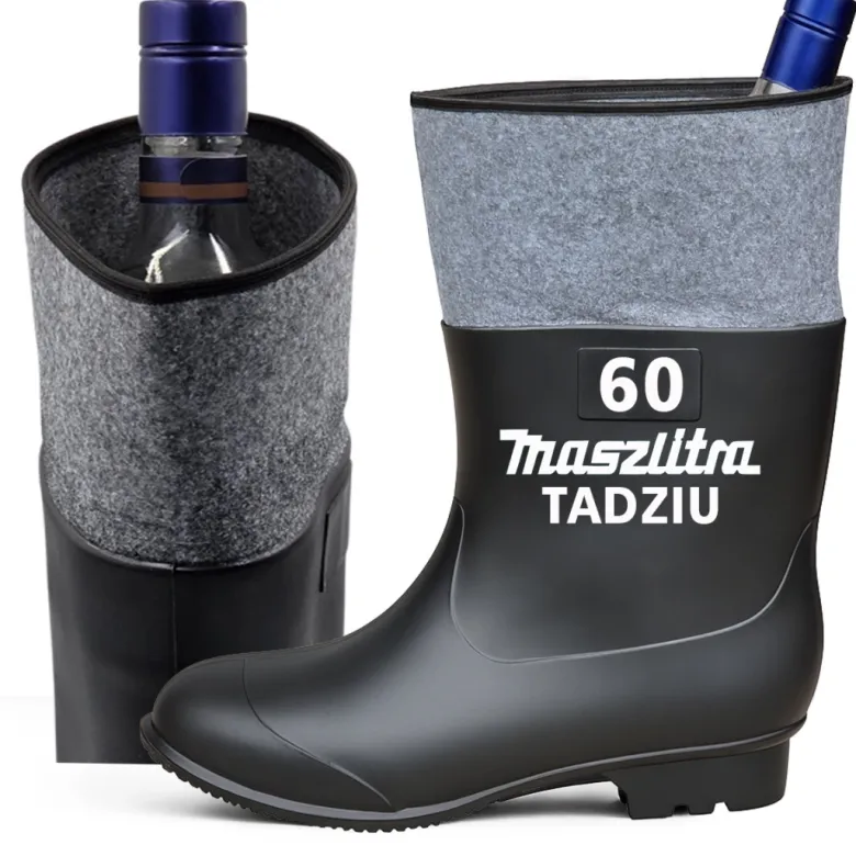 Kalosz MaszLitra - Śmieszny Prezent dla Rolnika Ogrodnika Budowlańca na Urodziny Święta Gumiak Gumofilc