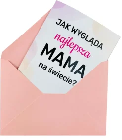 Kartka dla Mamy z Lustrem Jak Wygląda Najlepsza Mama - Prezent dla Mamy na Dzień Matki Urodziny Święta