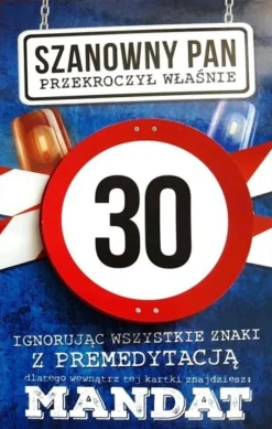 Kartka na urodziny Z MANDATEM dla faceta