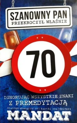 Kartka na urodziny Z MANDATEM dla faceta
