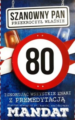 Kartka na urodziny Z MANDATEM dla faceta