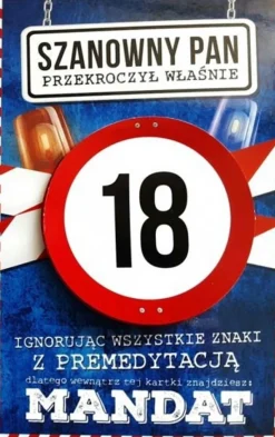 Kartka na urodziny Z MANDATEM dla faceta