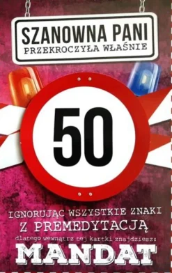 Kartka na urodziny Z MANDATEM dla kobiety