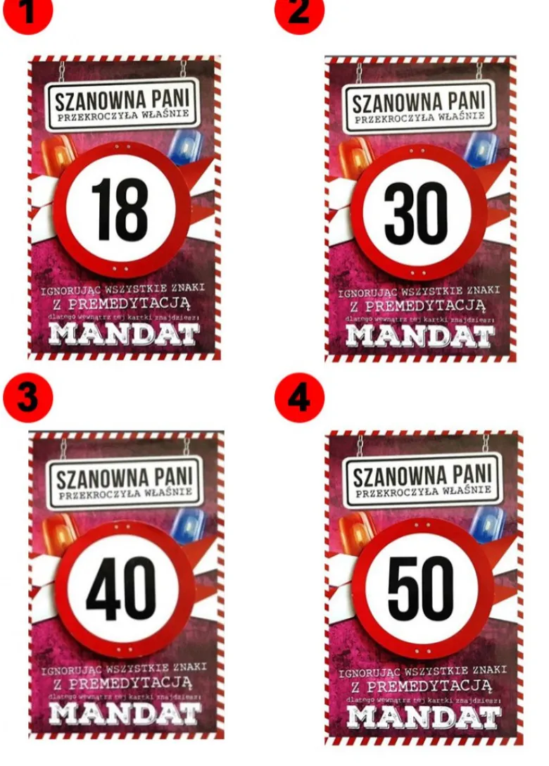Kartka na urodziny Z MANDATEM dla kobiety