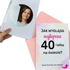 Kartka Urodzinowa z Lustrem - Prezent na 18 40 50 60 Urodziny dla Kobiety Dziewczyny Przyjaciółki