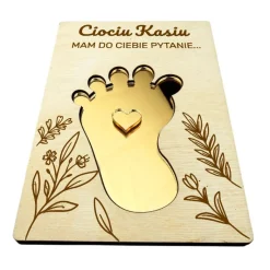 Kartka Zapytanie Prośba Pytanie - Ciociu Czy Zostaniesz Moją Matką Chrzestną?