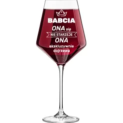 Kieliszek do wina KROSNO dla Babci - prezent na Dzień Babci Urodziny Święta