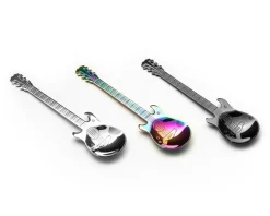 Kolorowe muzyczne łyżeczki - prezent dla gitarzysty muzyka