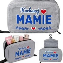 Kosmetyczka Podróżna dla Mamy - Prezent dla Mamy na Dzień Matki Święta Urodziny
