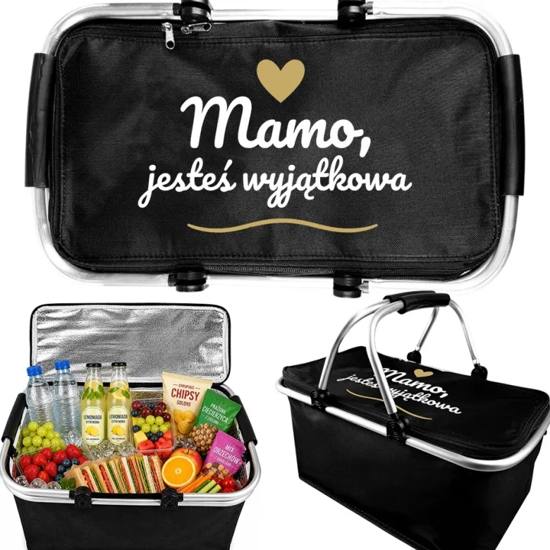 Kosz Piknikowy Mamo jesteś wyjątkowa - Prezent dla Mamy na Dzień Matki Urodziny Święta